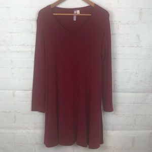 ALYA Knit Soft Cozy L/S Swing Dress/Top